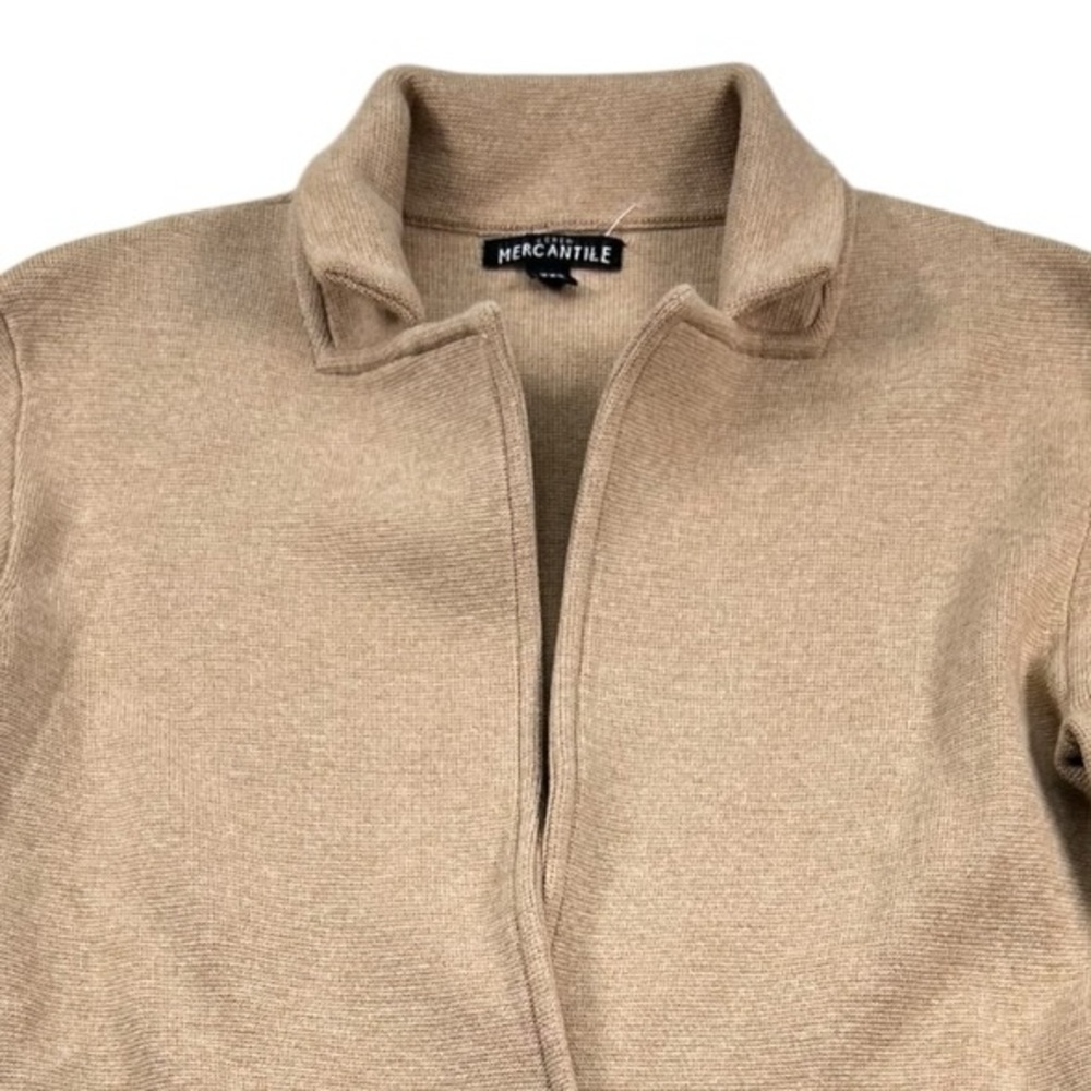 J.Crew Mercantile Tan Knit Blazer Jacket Women’s XXS  Button Front 100% cotton - Picture 8 of 13